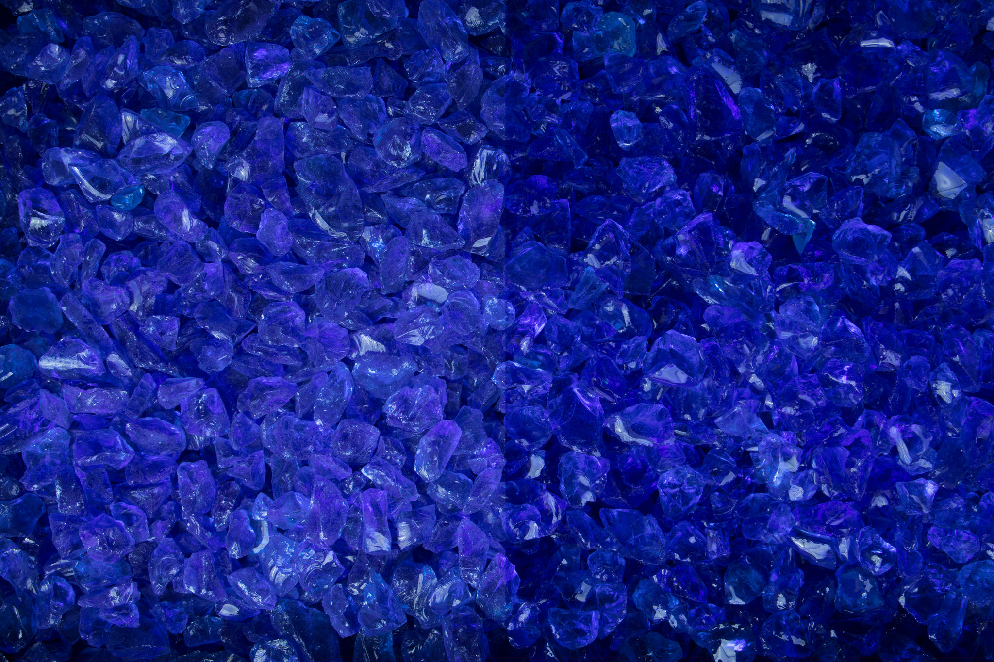 Glas Splitt Blue Violett